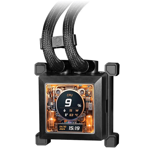 Lian Li HydroShift 360R LCD 360mm ARGB AIO Liquid CPU Cooler Black - Anigma